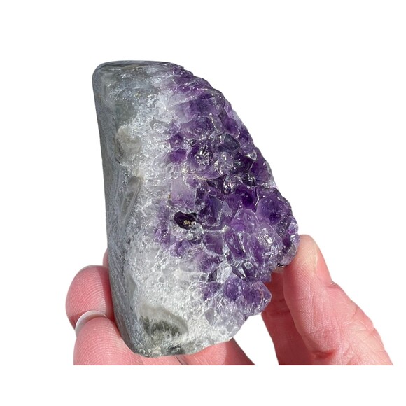 Uruguayan Amethyst Geode, Bright Purple Crystal Cluster, February Birthstone #3 - Picture 6 of 10